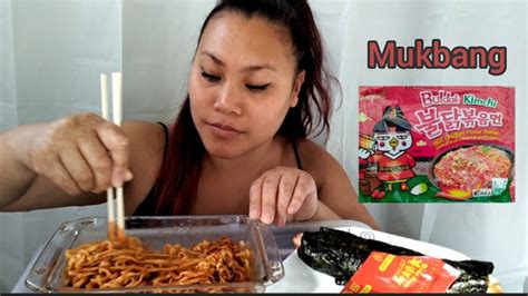 Kimchi Buldak Noodles 🌶️ Mukbang Eatingsound Trying This Kimchi