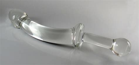 Medium Glass Dildo With Sculpted Head And Added Handle Sex Toy Etsy