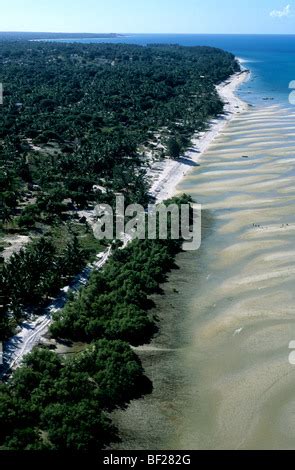 Aerial View Of The Coast Of Inhambane Province In Mozambique Stock