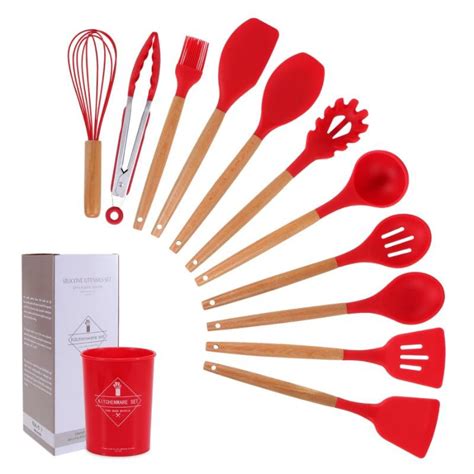 Jual Sillicone Utensil Set Pcs Free Tempat Peralatan Masak Sutil