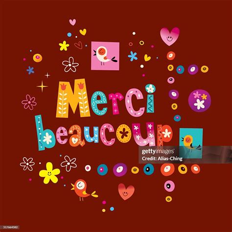 Merci Beaucoup Thank You Very Much In French Greeting Card High Res