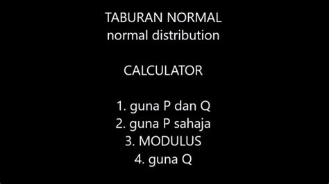 Taburan Normal Normal Distribution Calculator Youtube