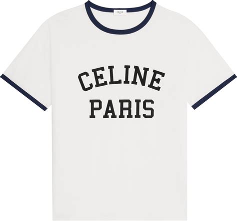 Celine White And Navy Trim Celine Paris T Shirt Inc Style