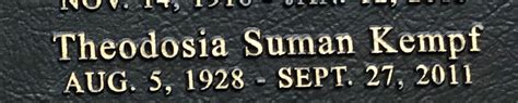 Theodosia Suman Kempf 1928 2011 Find A Grave Memorial