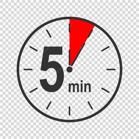 Premium Vector Clock Icon With 5 Minute Time Interval Countdown Timer