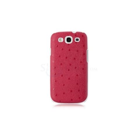 Ggmm Hot Pink Case For Galaxy S3 I9300 With Peacock Texture Back Cover