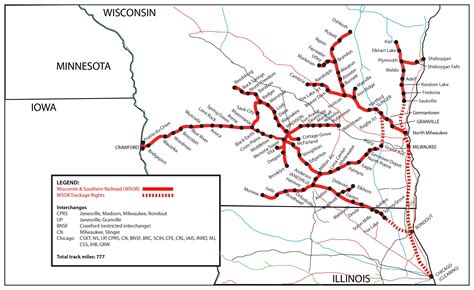 Milwaukee train map - Map of Milwaukee train (Wisconsin - USA)