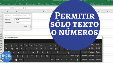 Restringir Ingreso De Texto O N Meros En Textbox En Excel Exceleinfo