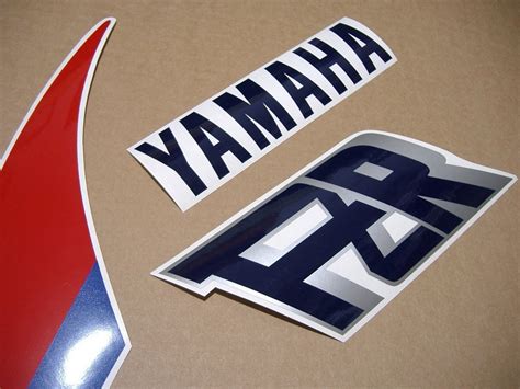 Yamaha Fzr 1000 3gm 1989 Complete Decals Set White Red Version Moto