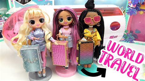 Lol Surprise Omg World Travel Dolls Pack For Vacation With Lil Sisters Youtube