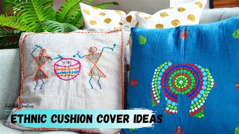 2 Diy Ethnic Cushion Cover Ideas I Living Room Decor Ideas For