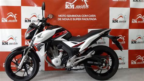 Honda Cb F Twister Cbs Branca Km Motos Sua Loja De Motos