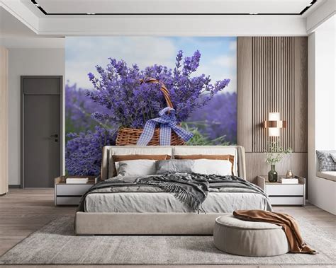 Fototapeten Korb Mit Lavendel N U Online Shop Uwalls De