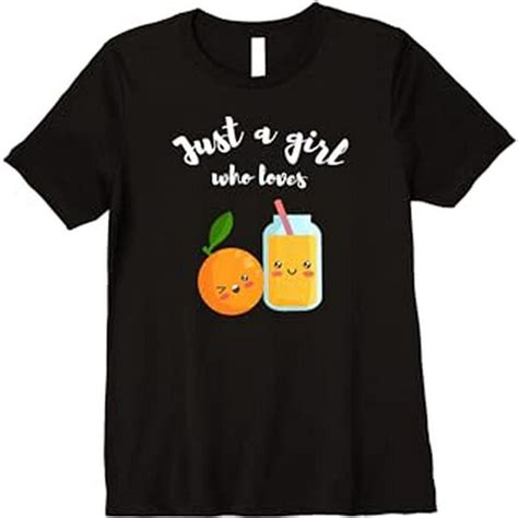 Orange Juice Shirt Funny Girl I Love Orange Juice T Premium T Shirt