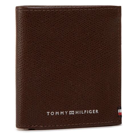 Mały Portfel Męski Tommy Hilfiger Business Trifold AM0AM06728 Brązowy