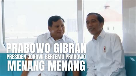 Prabowo Gibran Menang Presiden Jokowi Widodo Bertemu Dengan Prabowo