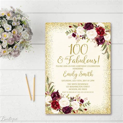 100th Birthday Etsy