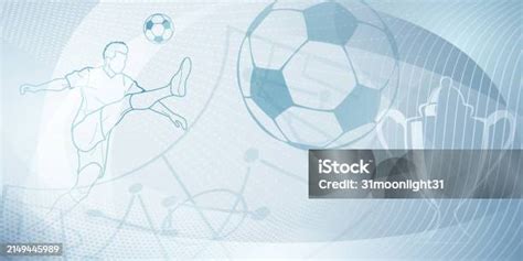 Football Themed Background Stock Illustration Download Image Now Abstract Adult Adults