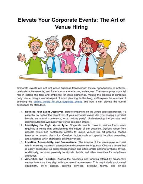 PPT Elevate Your Corporate Events The Art Of Venue Hiring PowerPoint