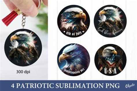 Patriotic Eagle Keychain Png Eagle Graphic By Olyate Creative