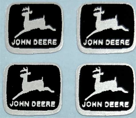 Decal John Deere Logo Black Silver Dj Midwest Decals