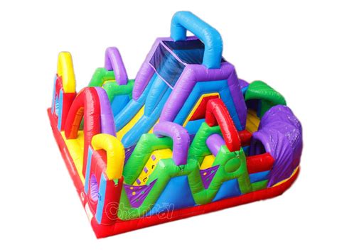 Inflatable Wacky World Obstacle Course - Channal Inflatables