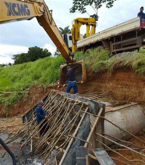 AF Notícias Cidades Bueiro danificado pelas chuvas na TO 164 é