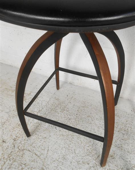 Pair Of Mid Century Modern Plycraft Bar Stools By Norman Cherner At