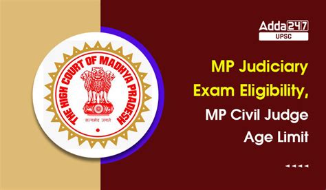 MP Judiciary Exam Eligibility MP Civil Judge Age Limit