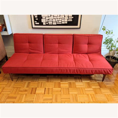 Room Board Eden Convertible Red Sofa Aptdeco