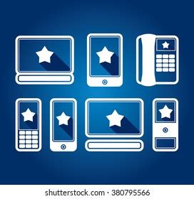 Devices Communication Clipart Vector Icons Set Stock Vector (Royalty ...