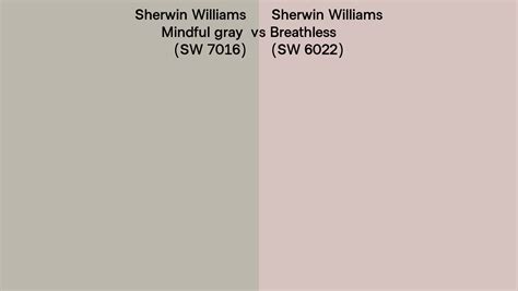 Sherwin Williams Mindful Gray Vs Breathless Side By Side Comparison