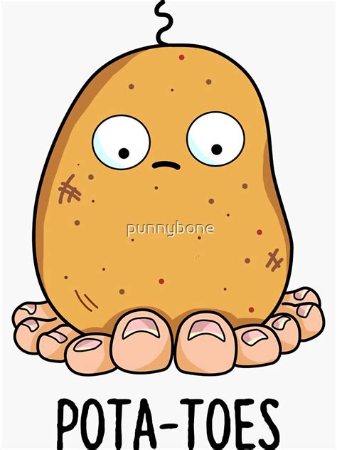 Pota Toes Vegetable Food Pun Sticker By Punnybone Redbubble