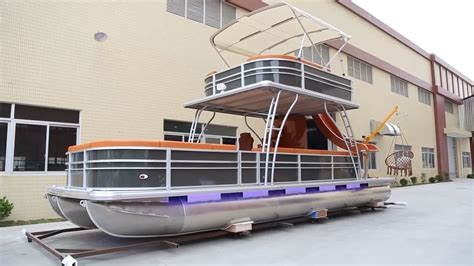 Double Decker Aluminum Pontoon Fishing Boat Ft Double Up To Person