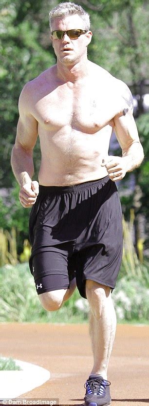 Mcsteamy With His Shirt Off Eric Dane Works Up A Sweat In Beverly