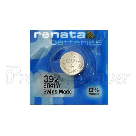 1 X Renata 392 Silver Oxide Battery 1 55V SR41SW SR41 384 Watch 0