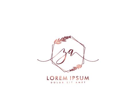 inicial letra za femenino logo belleza monograma y elegante logo diseño