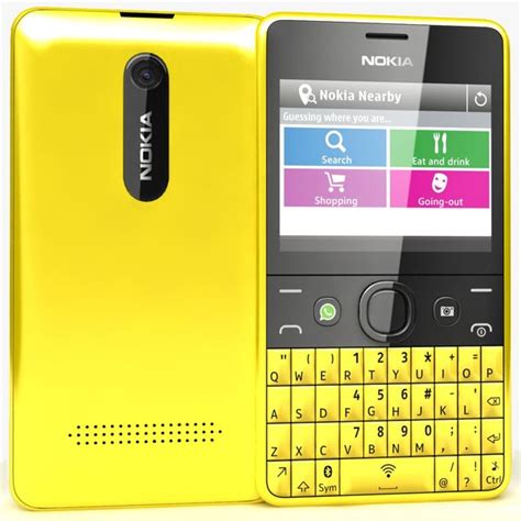 Mod Le D De Nokia Asha Jaune Turbosquid