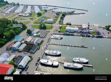 An Aerial Of Port Dover Ontario Canada Marina Stock Photo Alamy