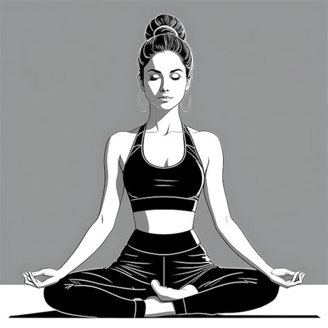 Premium Photo A Women Continuous Line Drawing Yoga Vector Illustration