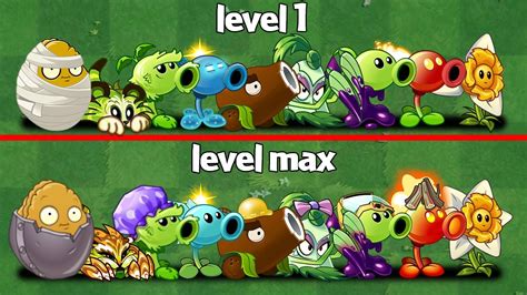 Pvz 2 Power Up Every Plant Level 1 Vs Level Max Who Is Best Plant Youtube