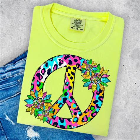 Leopard Td Peace Transfer Sassy Sublimation And Screen Prints