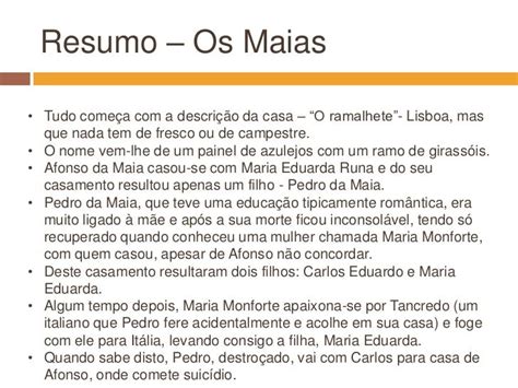 Os Maias Resumo Primeiro Capitulo Maias Resumo Fatos De Hist Ria