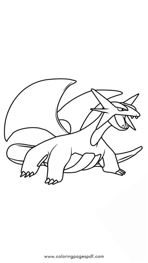 Pokemon Salamence Coloring Pages