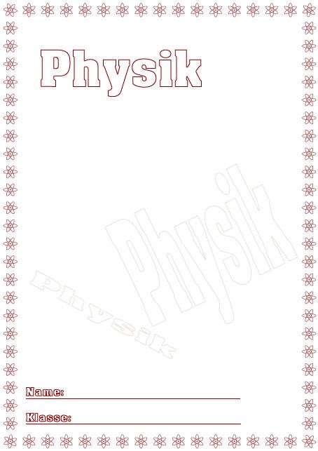 Physik Deckblatt Ausdrucken Deckblaetter Eu