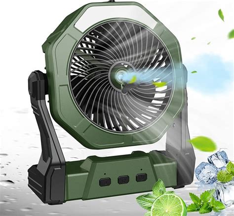 Ausic Portable Misting Fan Outdoor Fans For Patios With Water Mist