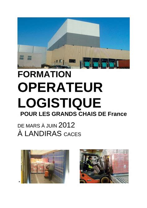 Pdf Formation Operateur Logistique Pdf File Etre Capable De