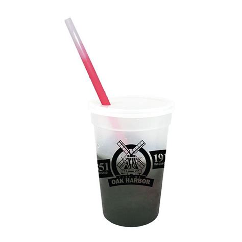 Custom Mood 17 Oz Stadium Cup Straw Lid Set