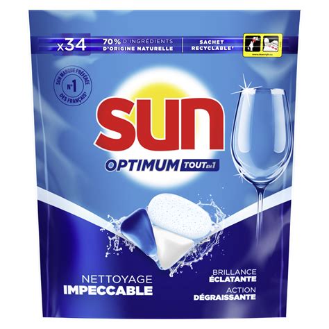 Sun Optimum Capsules Lave Vaisselle Tout En Tablettes Pas Cher