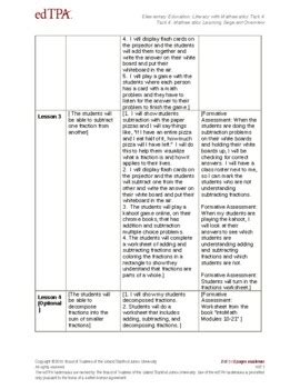 Edtpa For Elementary Education Task Math Learning Segment Overview